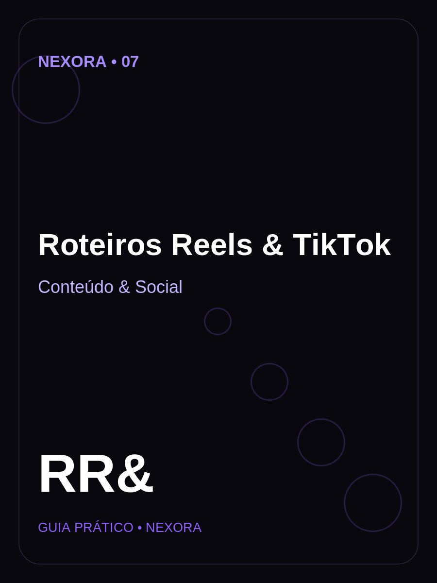 Capa Roteiros Reels & TikTok