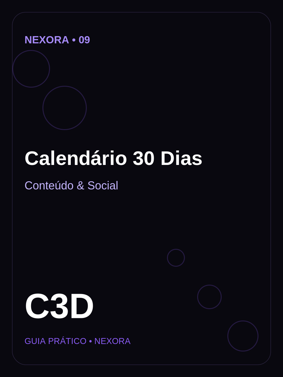 Capa Calendário 30 Dias