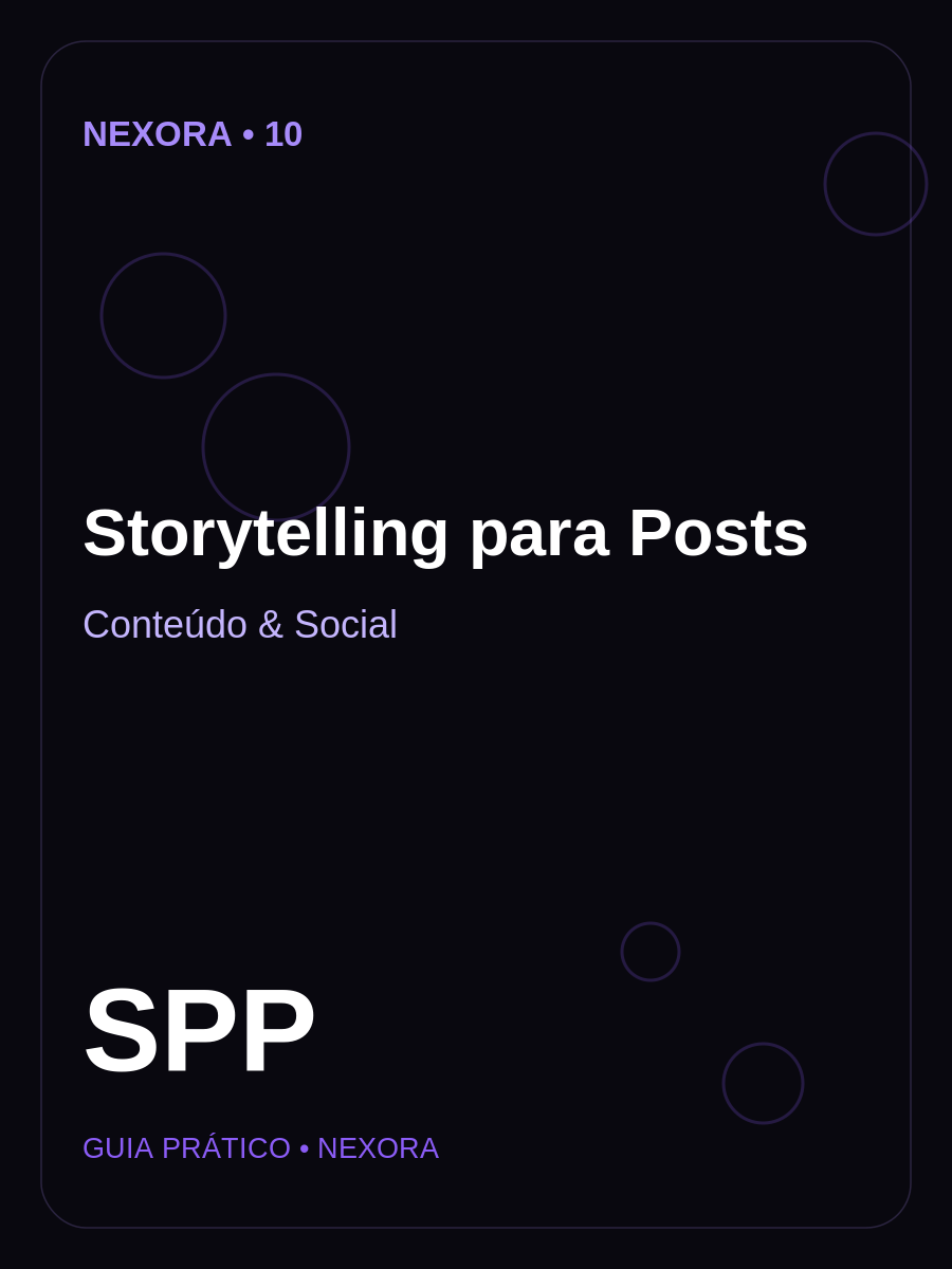 Capa Storytelling para Posts