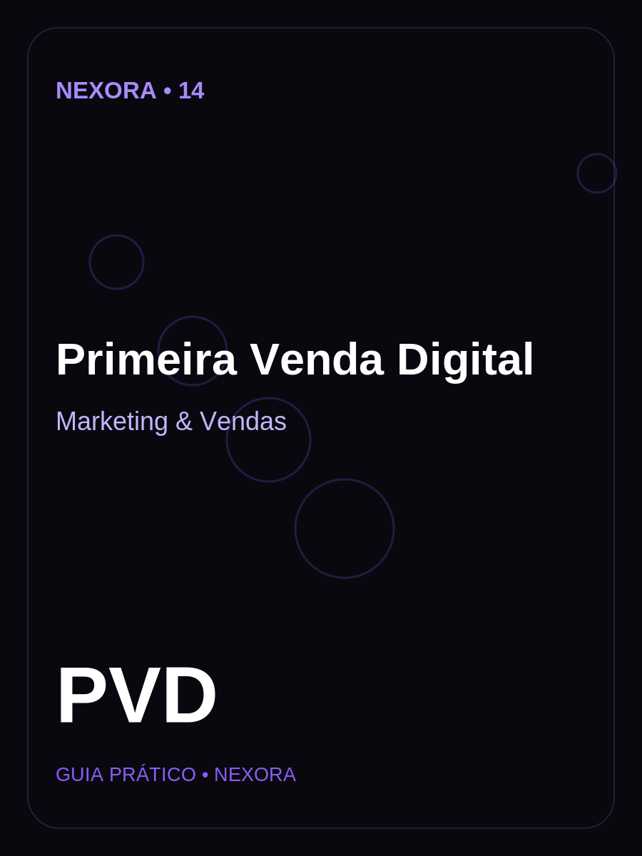 Capa Primeira Venda Digital